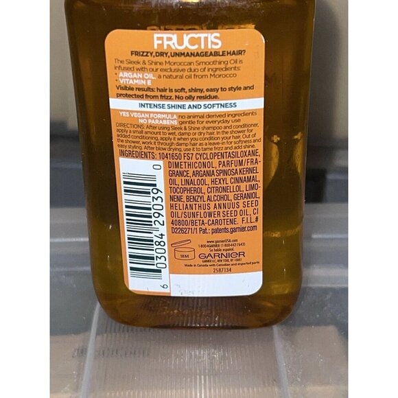 GARNIER Fructis Sleek & Shine Moroccan Sleek Smoothing Oil Treatment 3.75 Fl Oz - Picture 4 of 9
